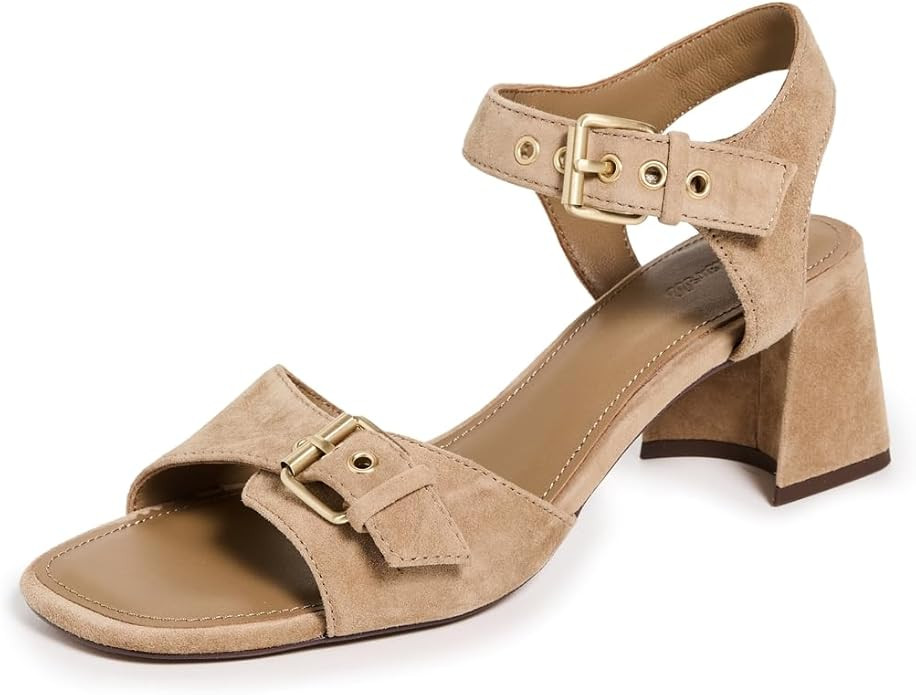 Madewell Women's The Neeka Ankle-Strap Heeled Sandals in Leather | Amazon (US)