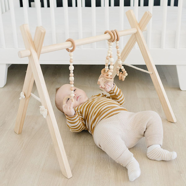 Natural Pine Wood Gym | Babylist