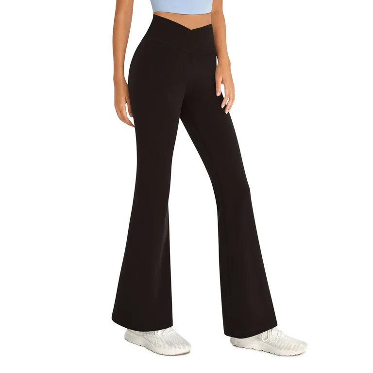 Sweet Hearts 3-Pack Flare Leggings for Women- Crossover Yoga Pants Women’s Clothing Made in USA | Walmart (US)