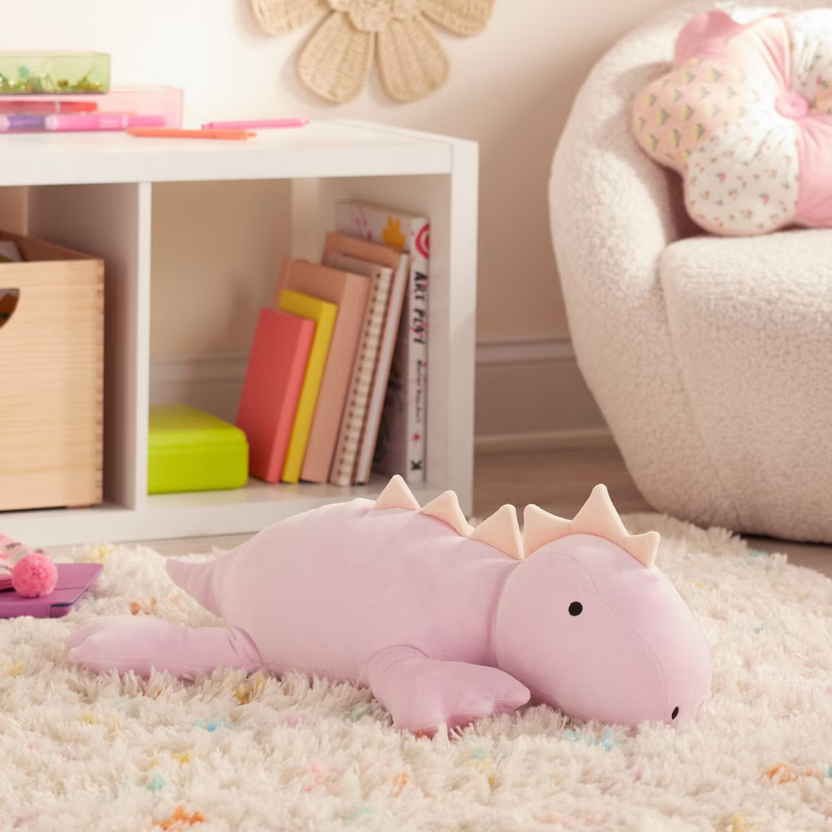 Dinosaur Weighted Plush Kids' Throw Pillow Purple - Pillowfort™ | Target