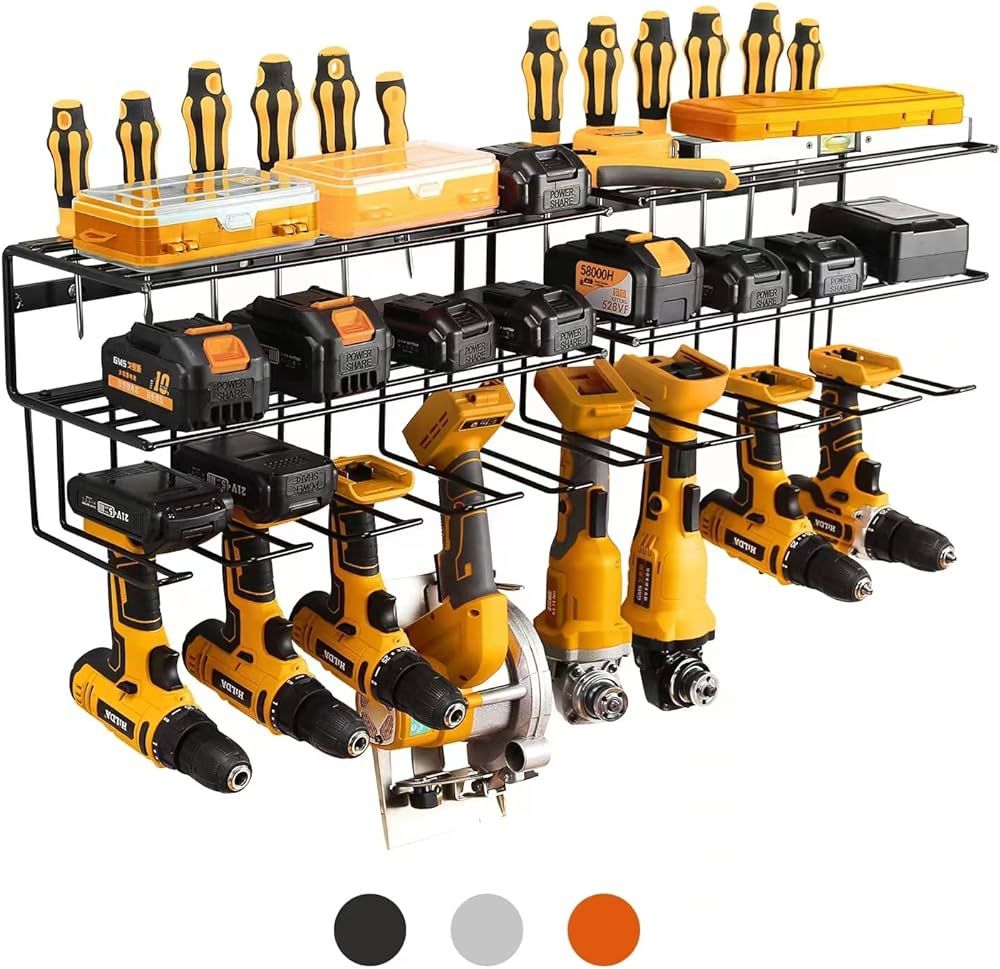 Power Tool Organizer for Tool Storage,Drill Holer Wall Mount,Storage Rack for Garage Organization... | Amazon (US)