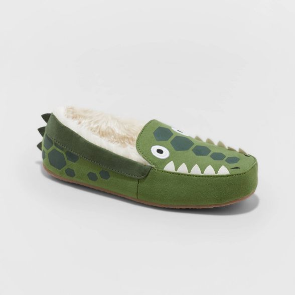 Boys' Billy Alligator Moccasin Slippers - Cat & Jack™ Green | Target
