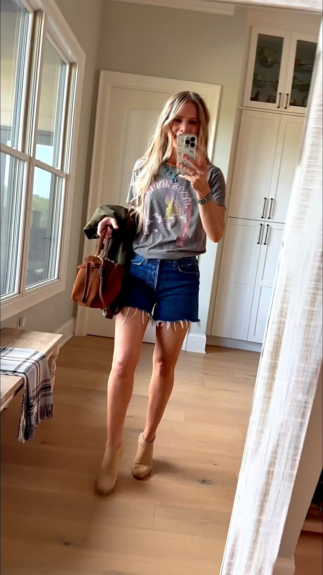 Date night outfit 


Size reference 5’ 9” 140 lbs

The glasses are on sale through ElisaJohnson.co and are the style Jane. 

Linen blazer - medium
Tts

Graphic tee - medium
(Old Maurice’s)

Denim shorts - 27
(Runs generous for shorts)

Western mules - old target




Date night ootd. Ottn. Transitional outfit. Denim shorts outfits. Shorts date night outfit. Cutoff shorts outfit.

#LTKTall #LTKOver40 #LTKSaleAlert