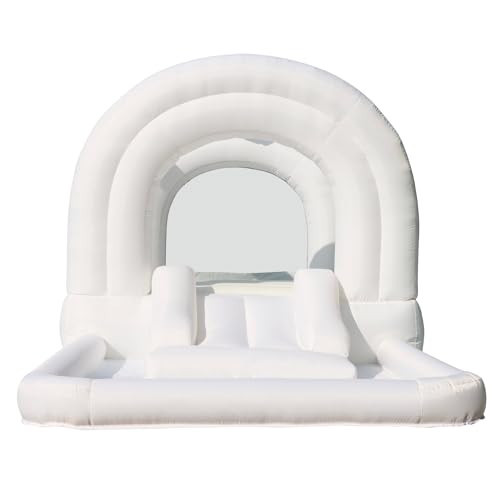 Bounceland Daydreamer Cloud Bounce House w/Ball Pit, Neutral Bouncer with Slide, 11.8 ft L x 6.9 ft W x 5.9 ft H, UL Blower Included, Basketball Hoop, 30 Pastel Plastic Balls, Trendy Bouncer for Kids | Amazon (US)