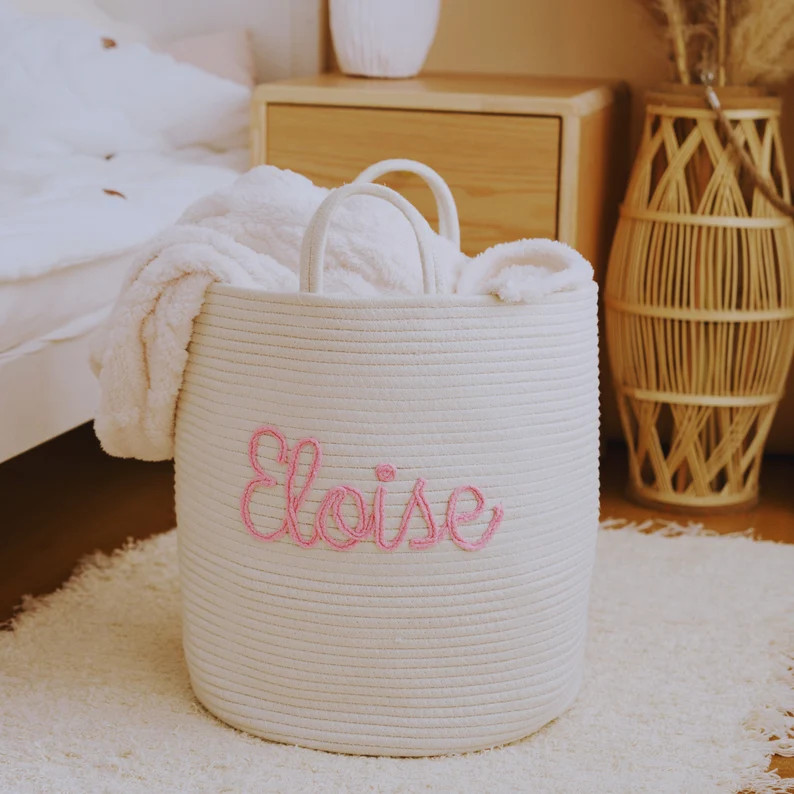 Custom Baby Shower Gift Basket, Toy Basket, Custom Name Basket, Custom Laundry Basket, Gift for B... | Etsy (US)