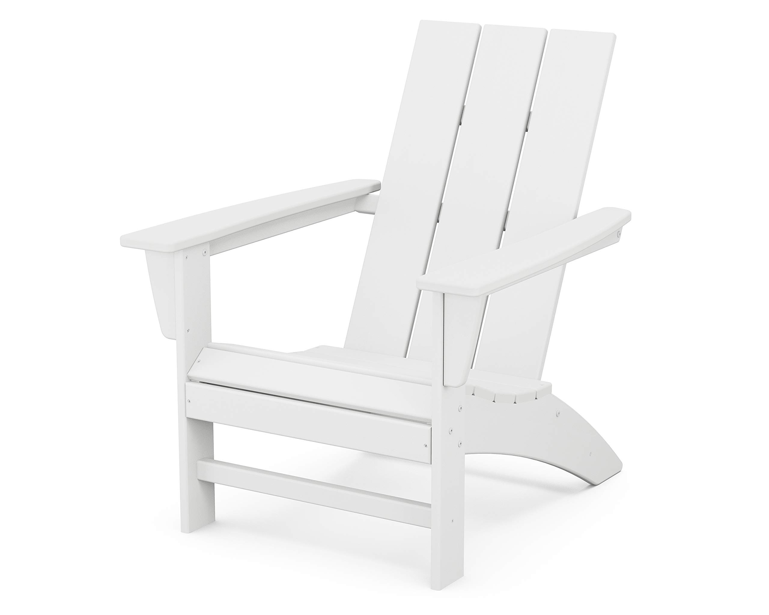 POLYWOOD AD420WH Modern Adirondack Chair, White, Durable High Density Polyethylene Construction, ... | Amazon (US)