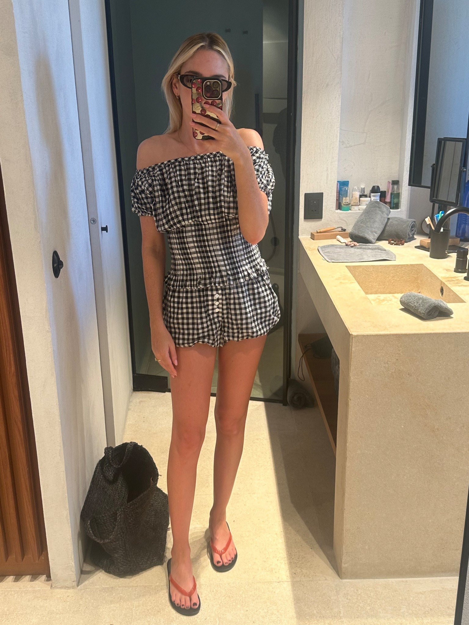 summer lunch ootd

Holiday outfit ideas, ibiza outfits, gingham print, bloomer shorts 

 #LTKuk #LTKAroundTheWorld #LTKsummer
