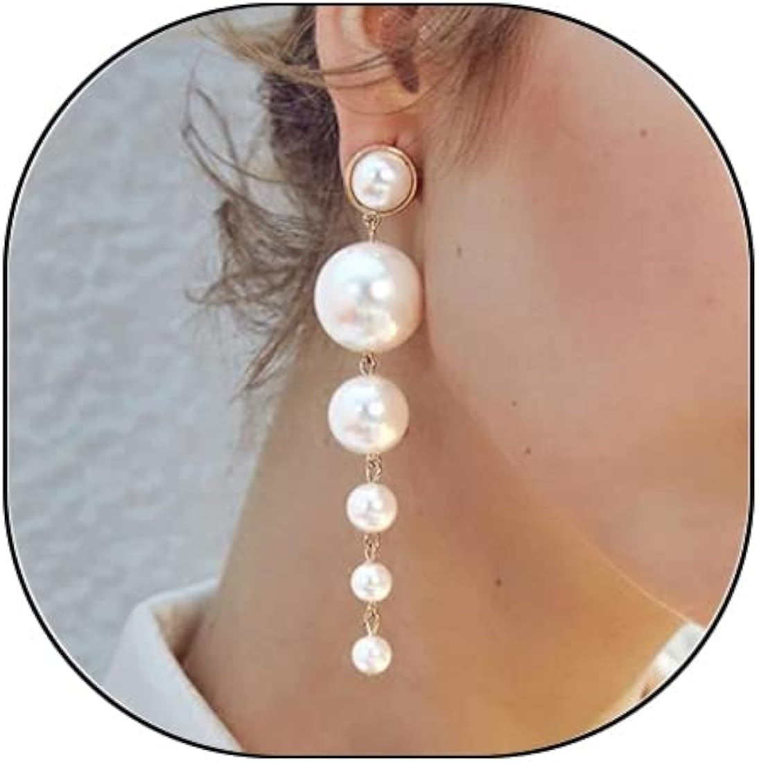 Pearl Dangle Earrings Long Tassel Pearl Earrings for Women Dainty Pearl Chain Earrings Jewelry fo... | Amazon (US)