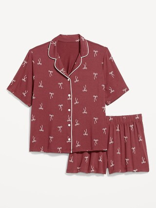 Knit Jersey Pajama Short Set | Old Navy (US)