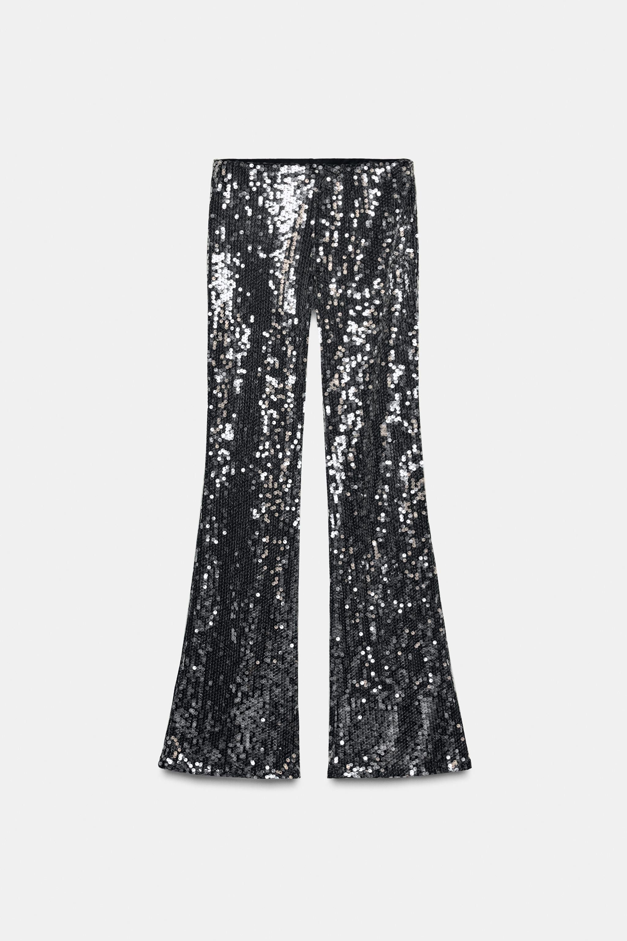 FLARE SEQUIN PANTS | Zara US