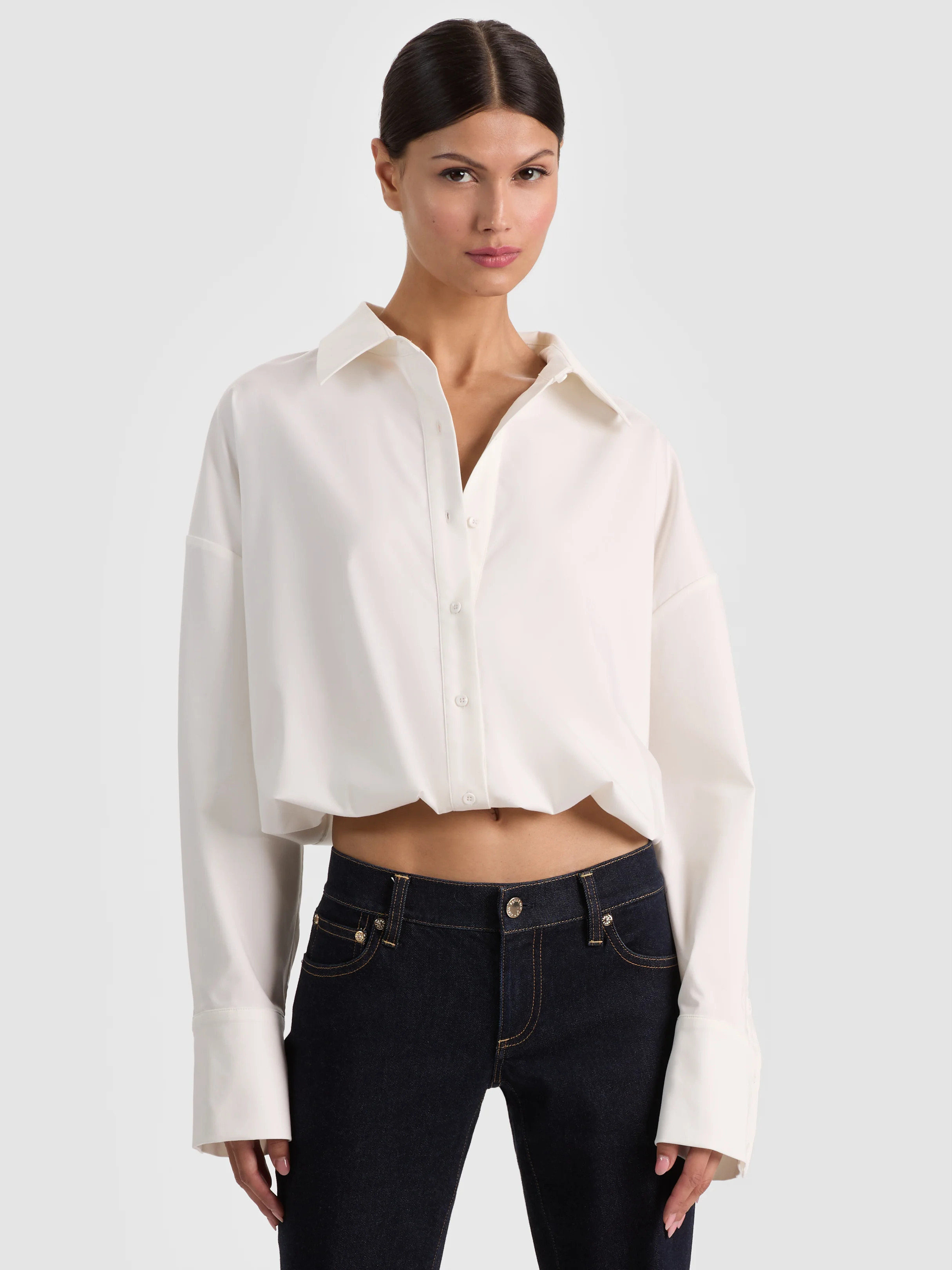 alice + olivia TOBIE CINCHED BUTTON DOWN | Alice + Olivia