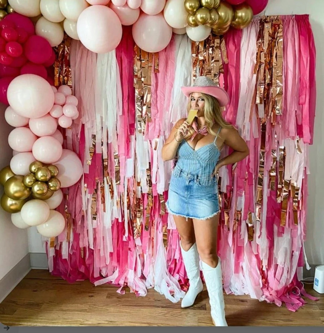 Let’s Get Rowdy Fringe Backdrop Nashville Bachelorette Decor for Party Celebrations - Dolly Par... | Etsy (US)