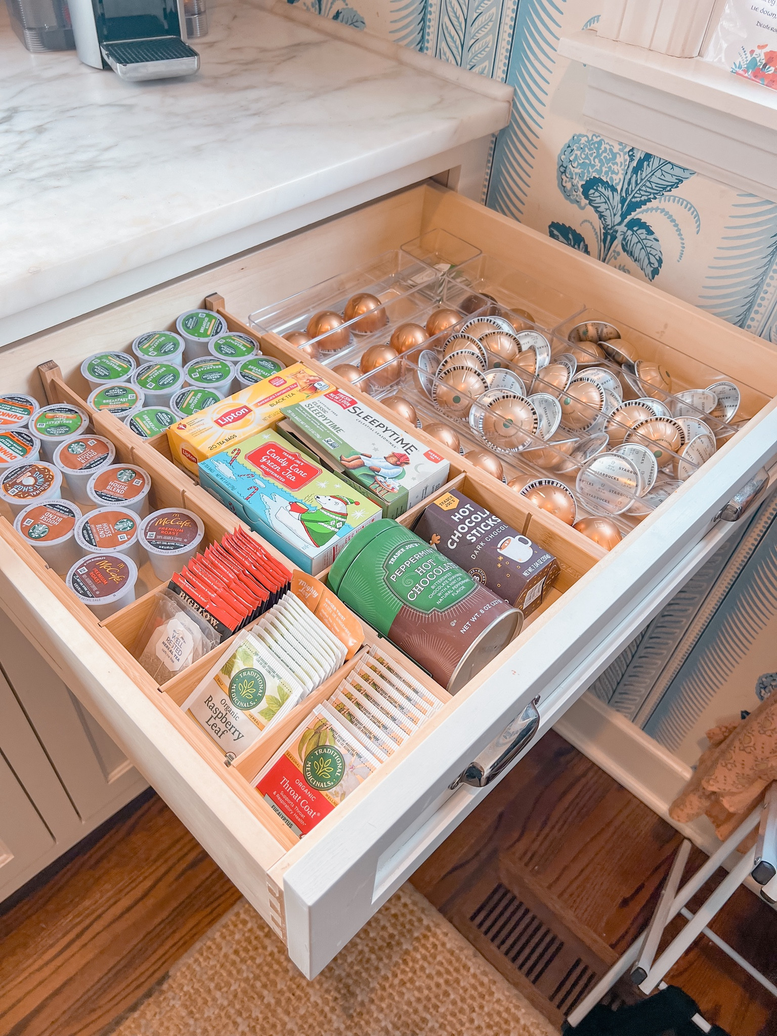 Drawer - バンビ SpaceAid Bamboo Adjustable Drawer Dividers with Labels, 4