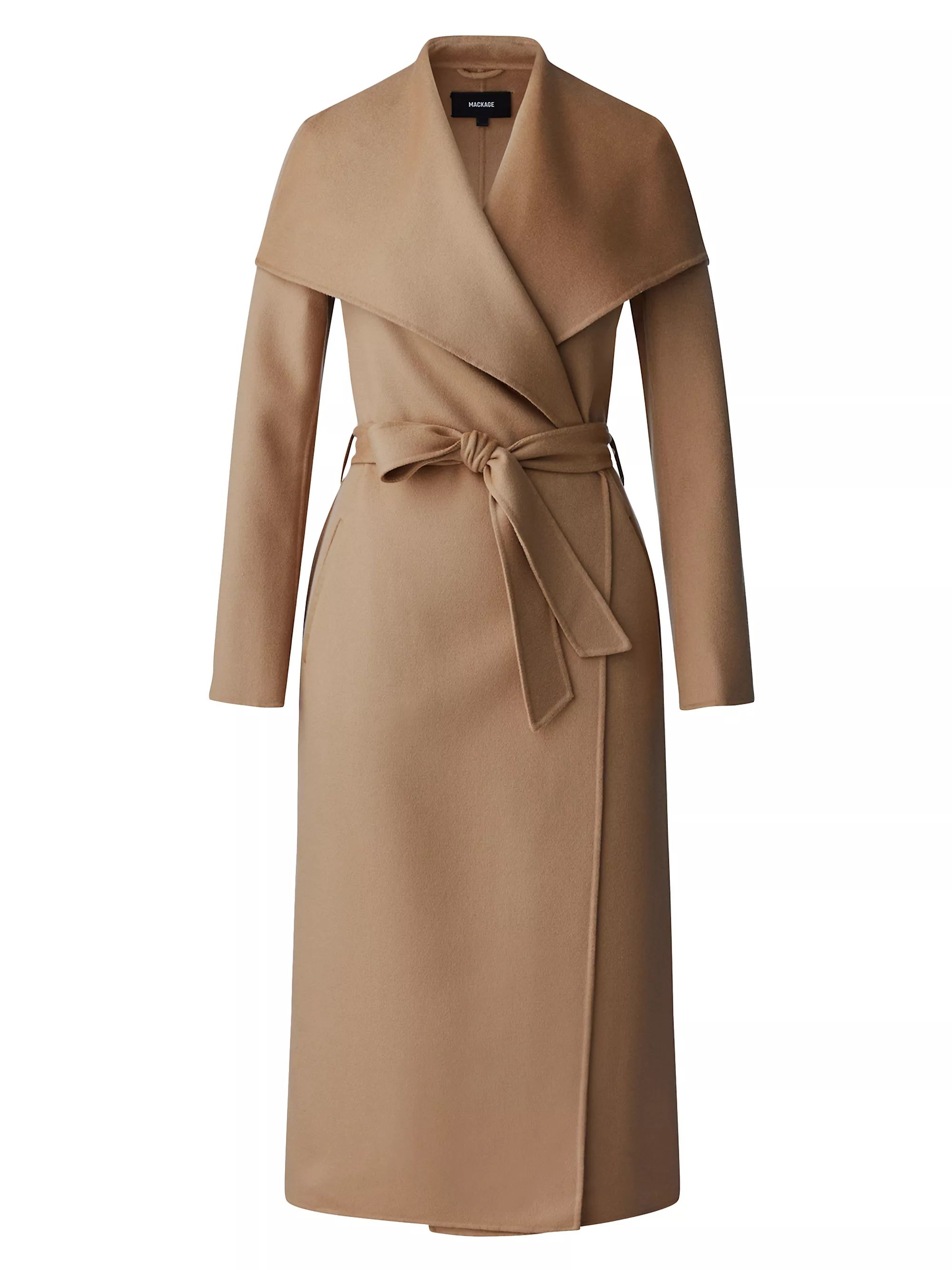 Belted Light Wool Coat | Saks Fifth Avenue