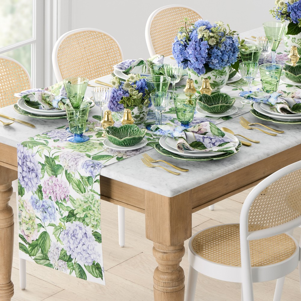 Hydrangea Table Runner | Williams-Sonoma