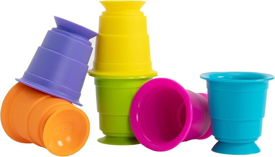 Fat Brain Toys Suction Kupz - Creative Tactile Learning Sensory Toys for Babies & Toddlers, Cups | Amazon (US)
