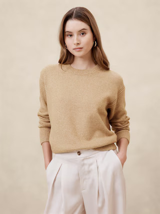 Cozy Shimmer Pullover Sweater | Banana Republic Factory