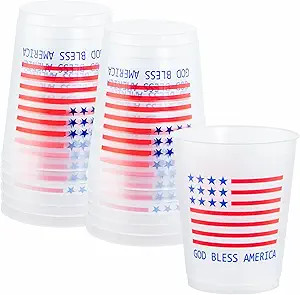 Liacere 16 PCS Independence Plastic Cups 16 oz Flag Cups-Summer Cups- Independence Day Disposable... | Amazon (US)