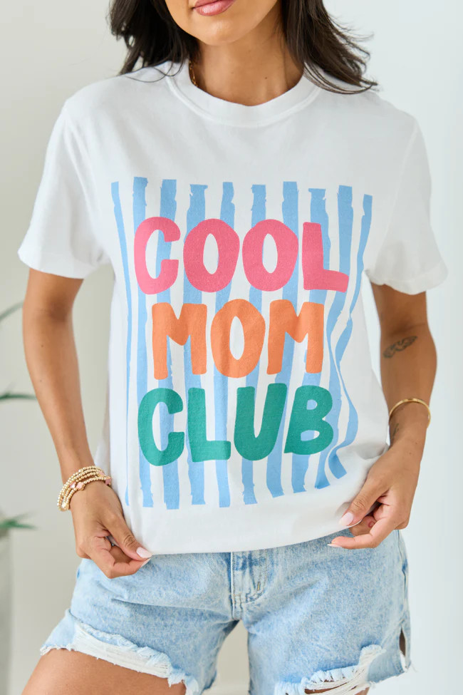 Cool Mom Club White Graphic Tee | Pink Lily