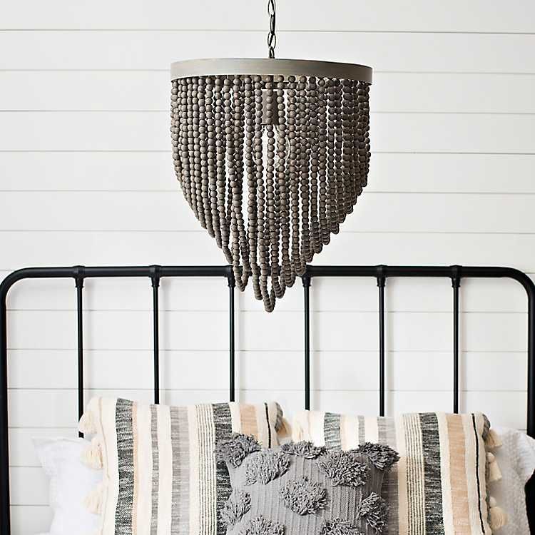 Gray Beaded Damita Swag Pendant Light | Kirkland's Home