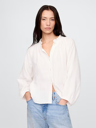 Crinkle Gauze Shirt | Gap (US)