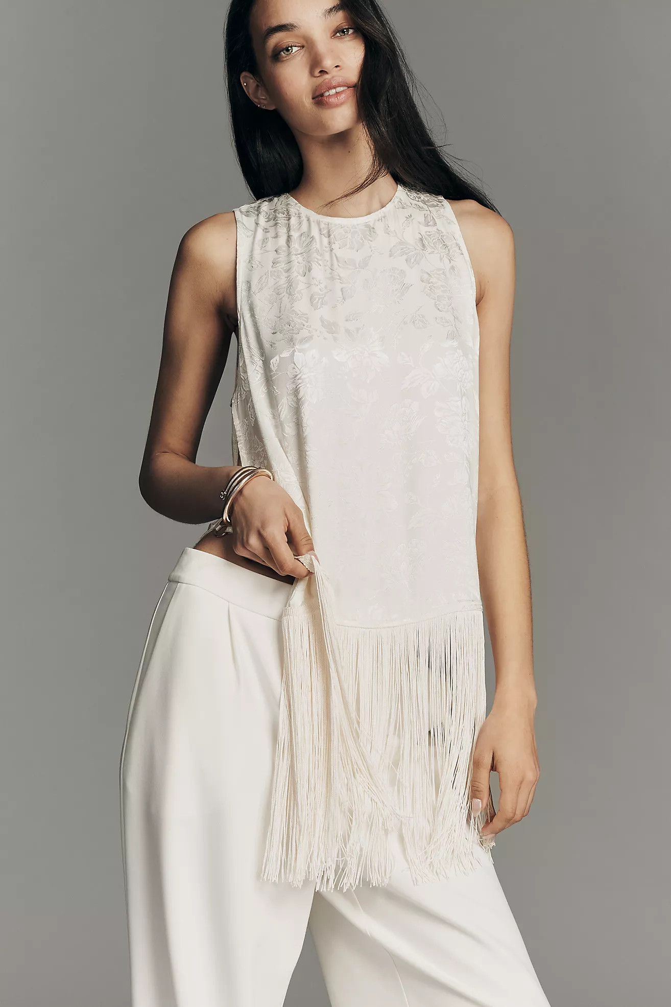 Dee Elly Sleeveless Fringe Top | Anthropologie (US)