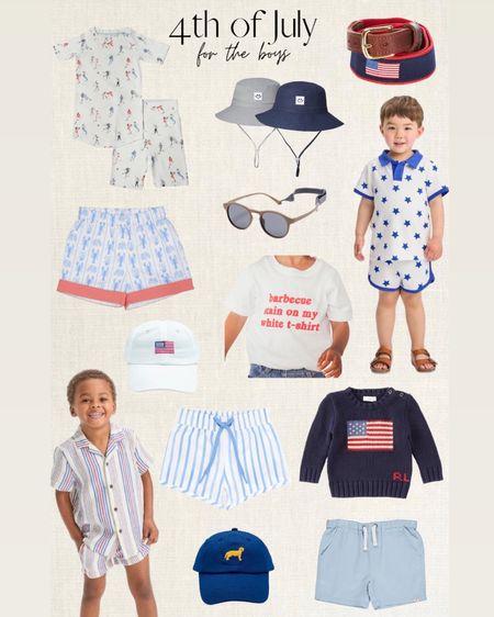 4th of july outfit ideas for toddler + little boys // usa // nautical // Americana // red white and blue // summer // accessories // hat // sunglasses // swim // lake 

#LTKFind #LTKkids #LTKswim