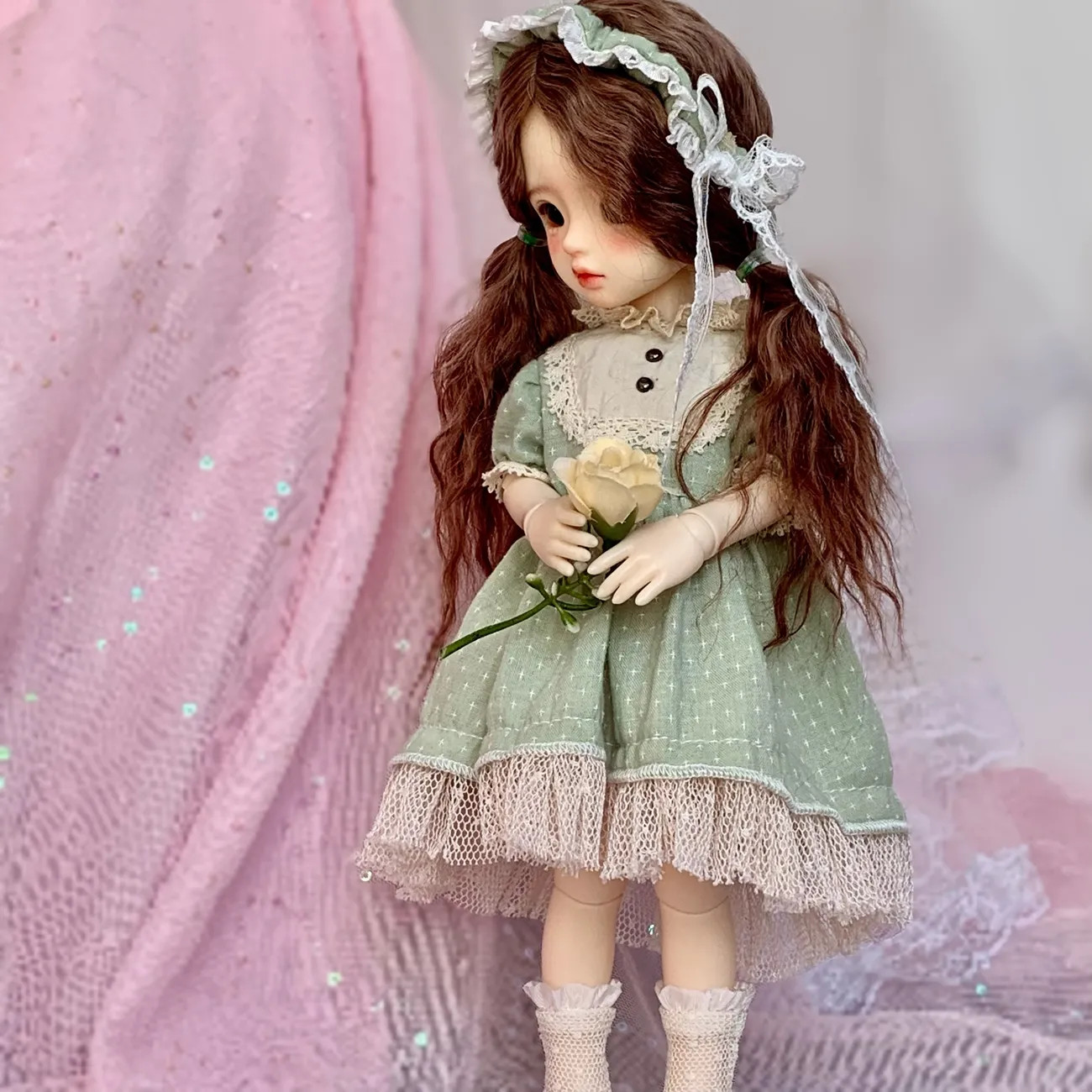 New 1 6bjd Doll Dress Sweet Cute Princess Dress Retro Literary High End Lace Edge Doll Dress | Do... | Temu Affiliate Program