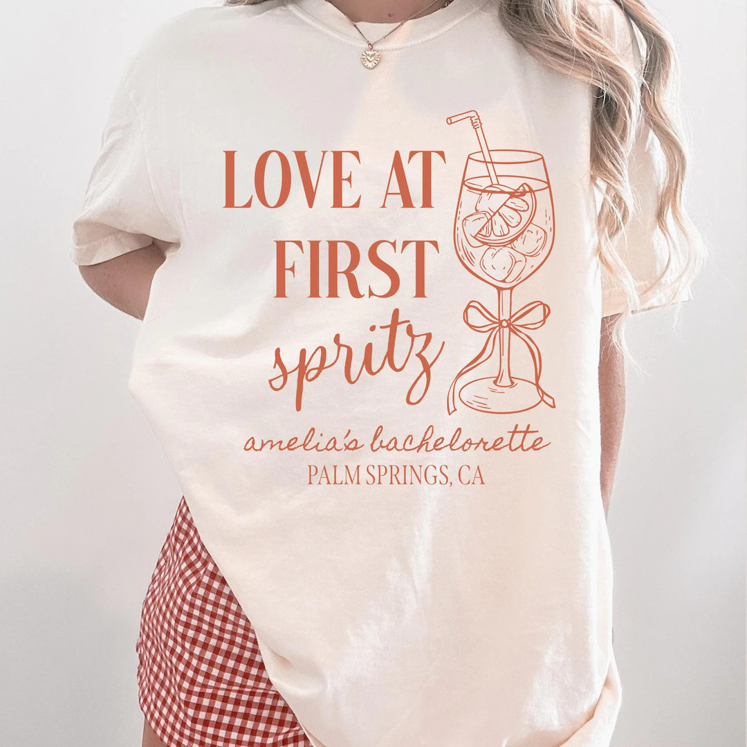 Aperol Spritz Bachelorette Shirt: Love at First Spritz Tee | Etsy (US)