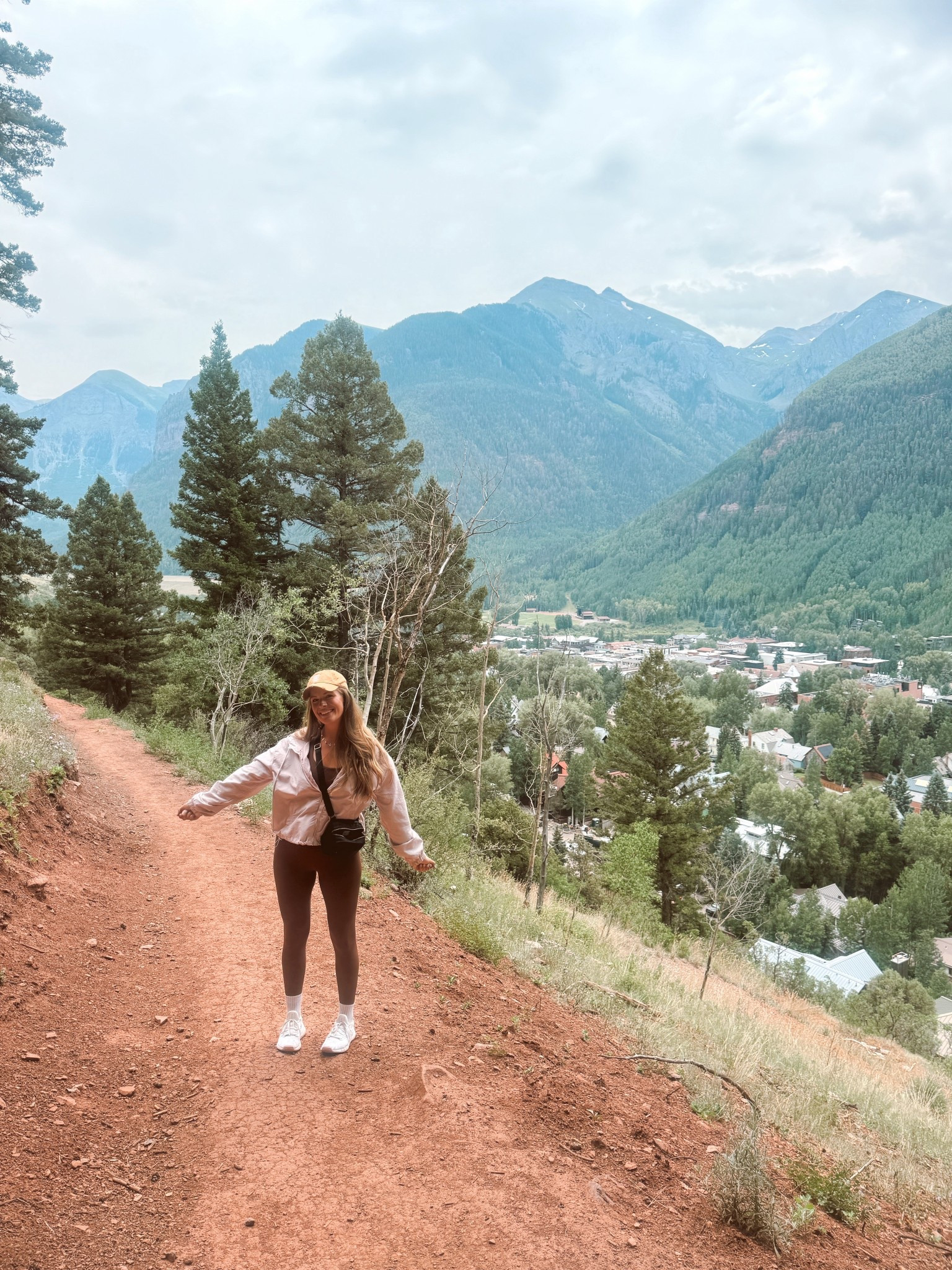 Hiking outfit. Rain jacket is my moms probably tj maxx linked a similar one! 