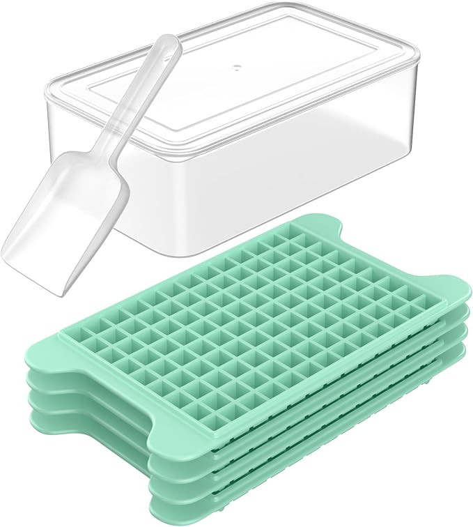 Mini Ice Cube Tray for Freezer: FDDBI Small Ice Trays for Freezer with Bin - 117×4PCS Easy Relea... | Amazon (US)