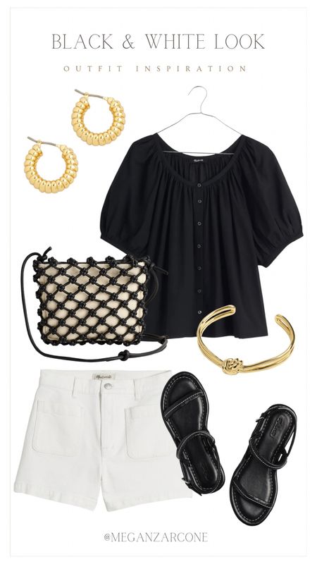 Black and white classy madewell outfit! 

#LTKsalealert #LTKstyletip #LTKSeasonal