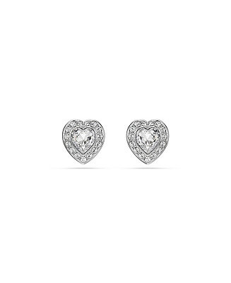 Swarovski Ariana Grande x Swarovski® Rhodium Plated Heart Mixed Cuts Stud Earrings - Macy's | Macy's