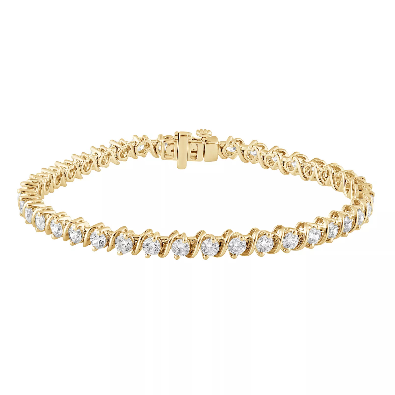 Gemstone Brilliance Round Lab-Created White Sapphire Tennis Bracelet | Kohl's