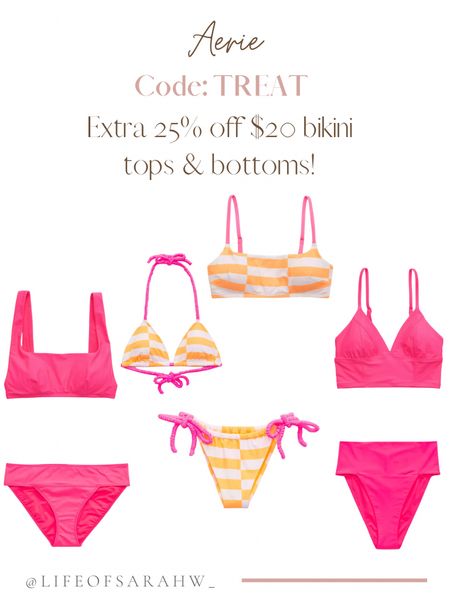 Aerie bikini tops & bottoms $20 + extra 25% with code TREAT

Love these bright colors and the pink is perfect!

Run TTS

Swim swimsuits Bikinis Barbie Barbie core Aerie bikini tops bikini bottoms


#LTKswim #LTKunder50 #LTKsalealert