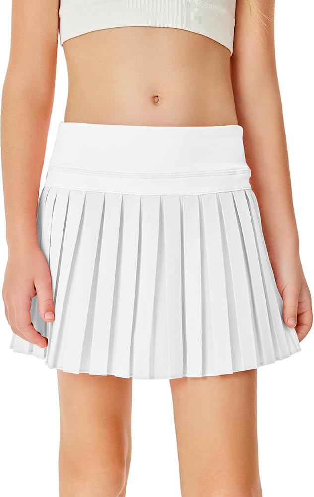 Haloumoning Girls Pleated Skirts with Shorts Athletic Tennis Skorts Sport Performance Skirt with ... | Amazon (US)