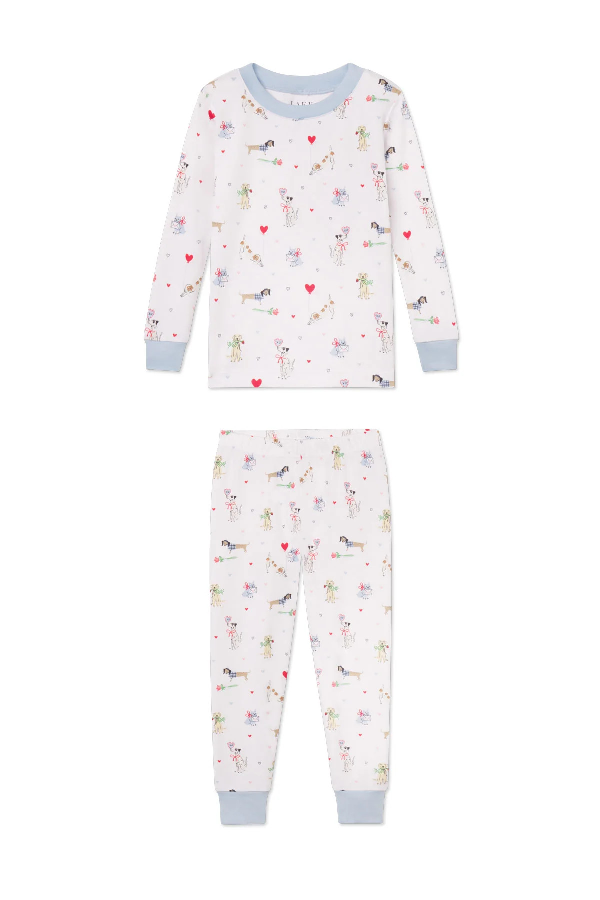 Kids Long-Long Set in Puppy Love | Lake Pajamas