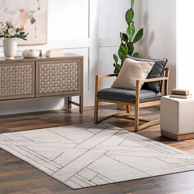 Beige Amaris Contemporary Area Rug | Rugs USA