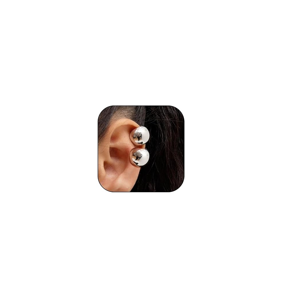Ear Cuff Earrings for Women Chunky Gold Ear Cuff Silver Clip On Earrings Cartilage Earrings Huggi... | Amazon (US)