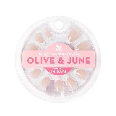 Olive & June Press-On Fake Nails - M Almond - Iconic French - 42ct | Target