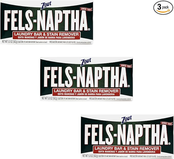 Fels Naptha Laundry Bar and Stain Remover, 5 Ounce (Thrее Рack) | Amazon (US)
