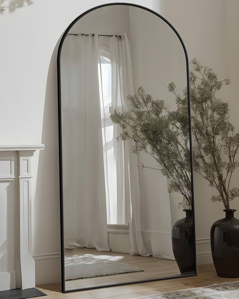 Full Length Mirror, 76"x34" Floor Mirror, Floor Standing Mirror Freestanding Arch Full Body Mirro... | Amazon (US)