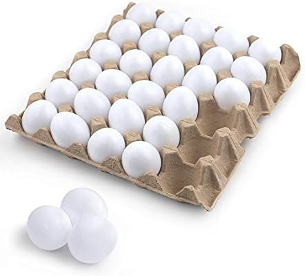 30 PCS White Plastic Eggs Paintable Easter Eggs Fake Eggs for Crafts Easter Hunts Basket Fillers ... | Amazon (US)