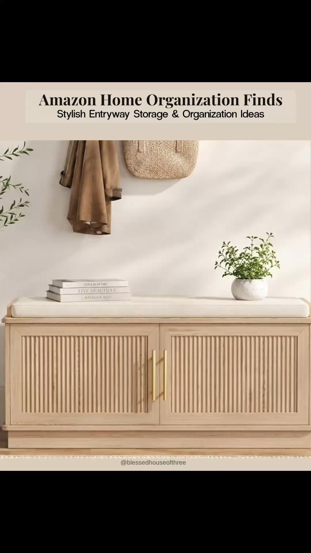 Amazon home organization finds that make an entryway look beautiful and work harder. These stylish entryway storage and organization ideas include an entryway bench with hidden storage, a cane-front storage cabinet, woven storage baskets, wall hooks, a coat rack, umbrella storage and pretty catchall pieces that help keep shoes, bags, coats and everyday clutter under control.

If you’re searching for entryway organization ideas, small entryway storage ideas, shoe storage, mudroom organization, foyer storage, hidden storage furniture, neutral home organization or Amazon home finds, these are such good options for creating a more organized space without sacrificing style. I especially love the warm wood tones and woven textures for getting that elevated organic-modern look while still adding practical storage.

These would work beautifully in an entryway, mudroom, hallway or even a small apartment where every bit of storage counts. Linking all of these Amazon organization favorites plus more home storage finds in my post!

#LTKHome #LTKSaleAlert