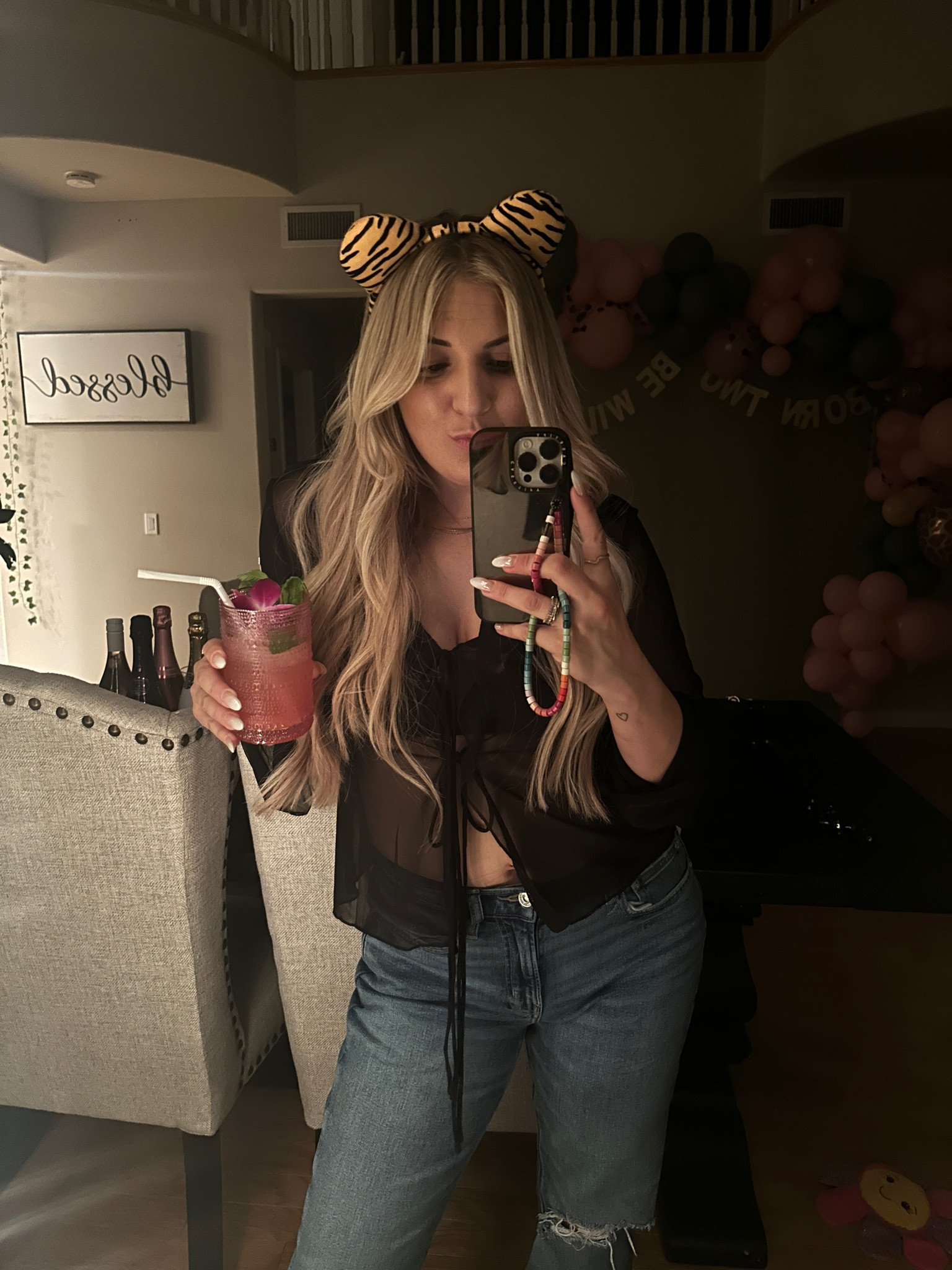 Wearing a size is 8 in the top and size is 6 in bottoms! I am a size 29 waist and 34D top for reference  