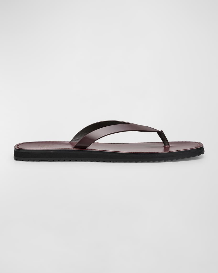 City Calfskin Flip Flop Sandals | Neiman Marcus