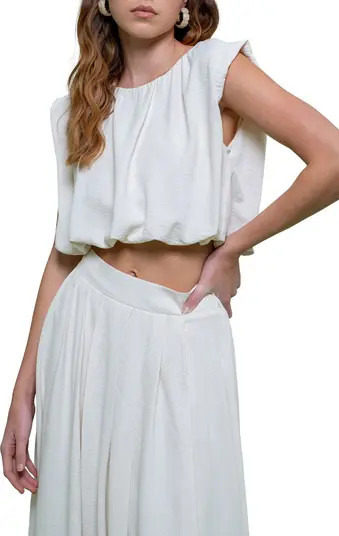 Sleeveless Blouson Crop Top | Nordstrom Rack