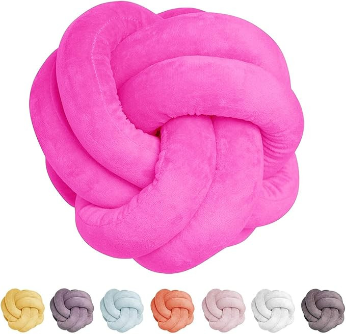 FUB Short Plush Knot Ball Pillow, Waist Cushion Pillow Home Decoration Plush Throw Pillow Cushion... | Amazon (US)