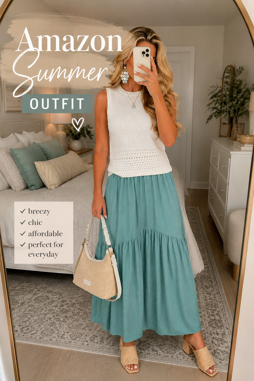 Coastal Summer Outfit Inspiration | White Knit Tank & Blue Maxi Skirt


The perfect feminine summer outfit featuring a white knit sleeveless top paired with a flowy blue maxi skirt for effortless coastal chic style. This elegant look is perfect for vacation, brunch, church, resort wear, baby showers, summer date nights, or everyday elevated outfits. Finish the look with woven accessories, statement earrings, and neutral sandals for a timeless, classy aesthetic.

#SummerOutfitIdeas #skirt #summerskirt #CoastalGrandmotherStyle #BlueMaxiSkirt #FeminineFashion #ResortWear #ElegantStyle #ClassyOutfits #VacationOutfits #Over40Style #AmazonFashion

#LTKootd