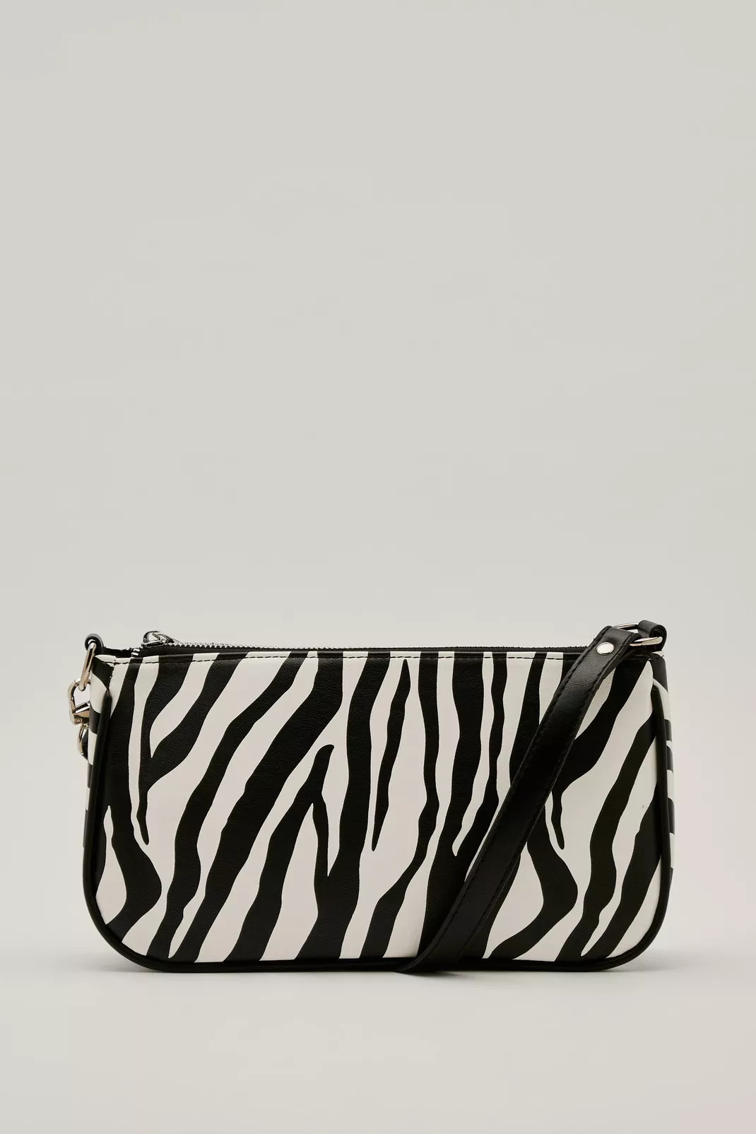 Faux Ponyhair Zebra Print Shoulder Bag | Nasty Gal (US)
